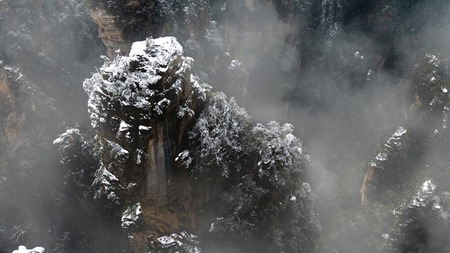 张家界雪景