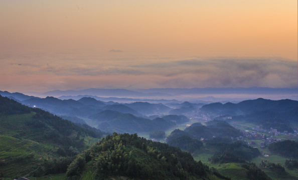 湘中丘陵田园风光