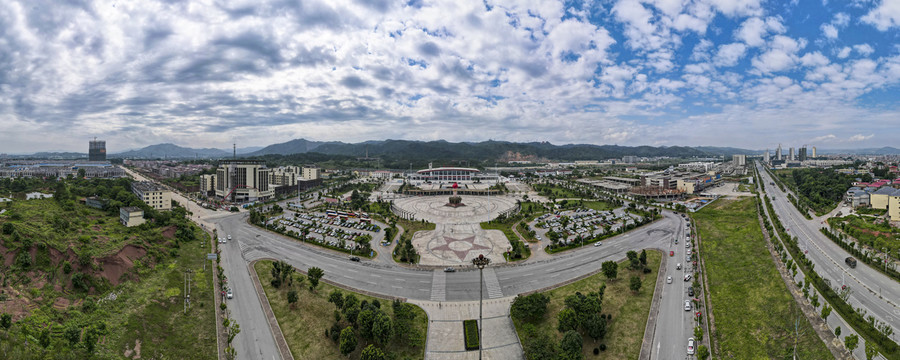 江西瑞金高铁站全景图