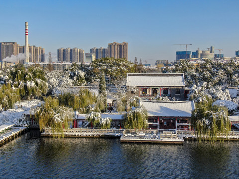 济南雪景