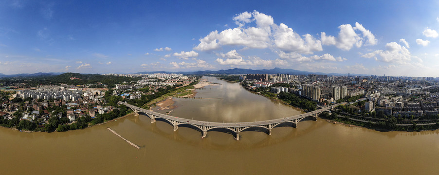 江西赣州河东大桥全景图