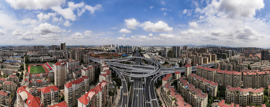 江西赣州城市风光全景图