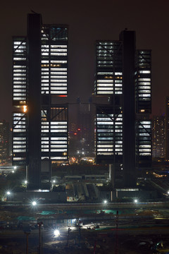 深圳大疆天空之城市风光夜景