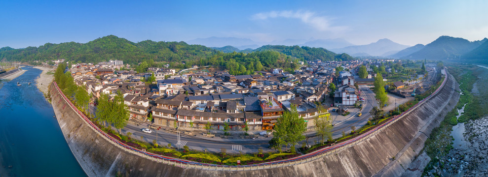 彭州海窝子古镇全景图