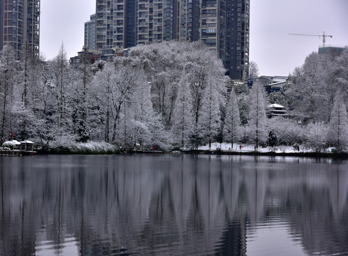 贵阳观山湖雪景