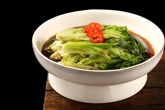 白灼西生菜