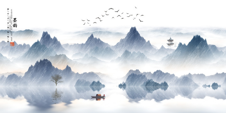 新中式山水画