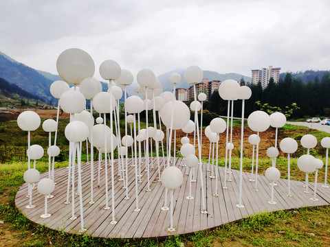 塑料气球装饰场景