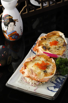 日料芝士蟹子高清日式美食