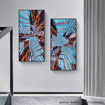 斑斓色彩抽象客厅装饰画