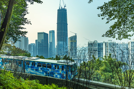 重庆半山崖线步道风光