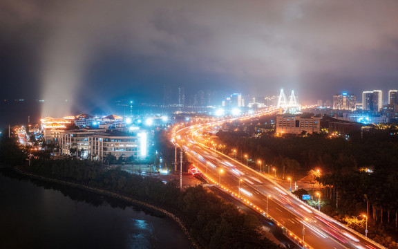 海南省海口市龙华区城市夜景