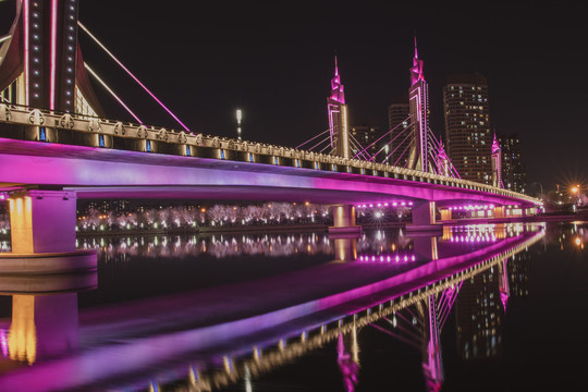 玉带桥的夜景