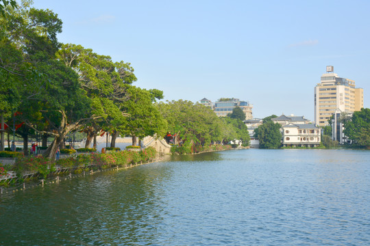 惠州西湖苏堤玩月景点