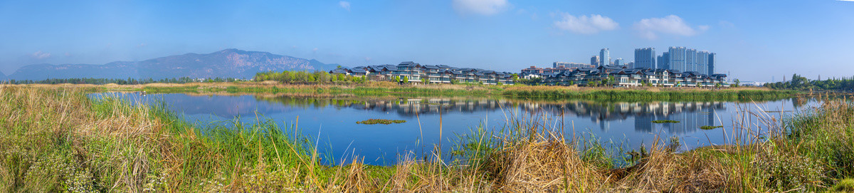 滇池风光全景图