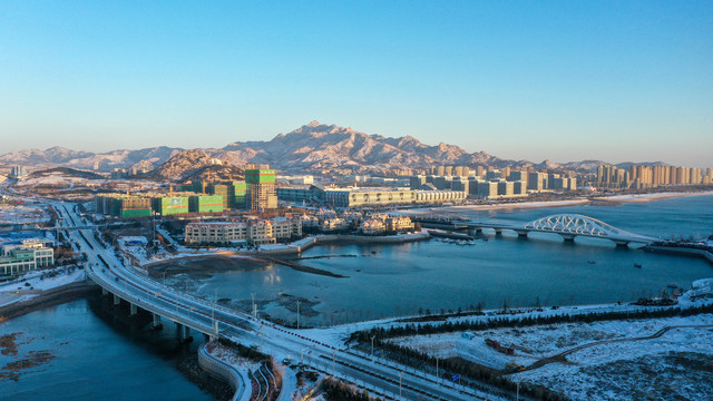 山东青岛黄岛区城市风光