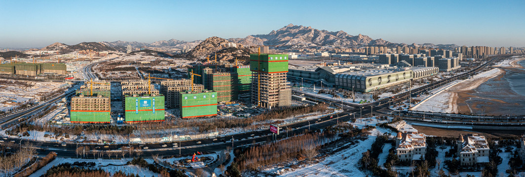 山东青岛黄岛区灵山湾城市风光