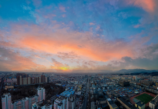 北京昌平区地标航拍