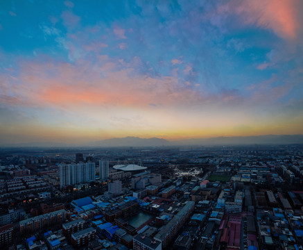 北京昌平区地标航拍