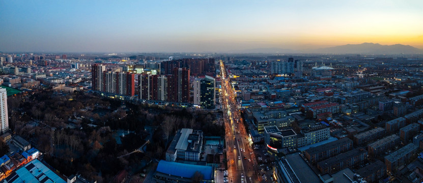 北京昌平区地标航拍