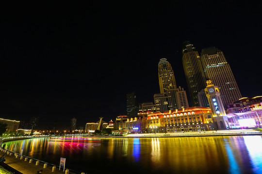 天津海河夜景