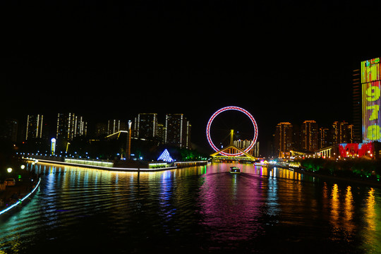 天津解放桥夜景