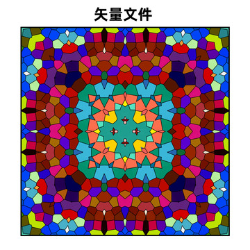 彩色矢量玻璃