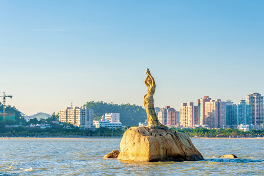 中国广东珠海渔女雕像