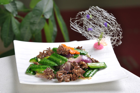 丝瓜炒鸡杂