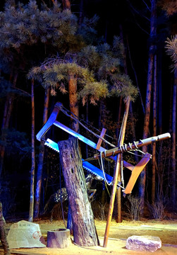 森工雕塑夜景