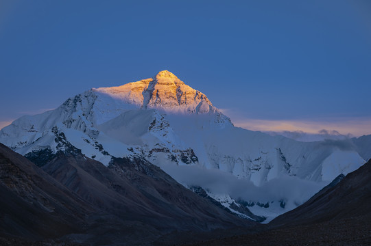 西藏喜马拉雅山珠穆朗玛峰