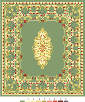 欧式风格地毯图案设计