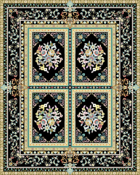 奢华大气宫廷欧式纹样复古地毯