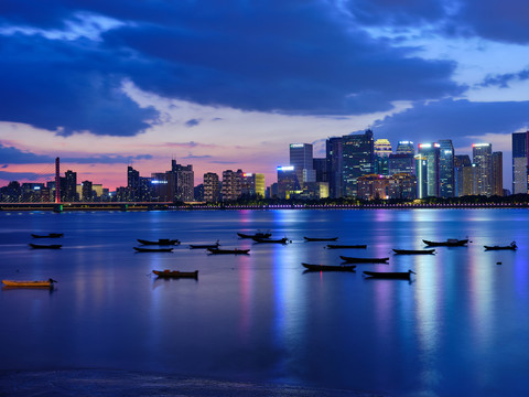 杭州钱江新城夜景