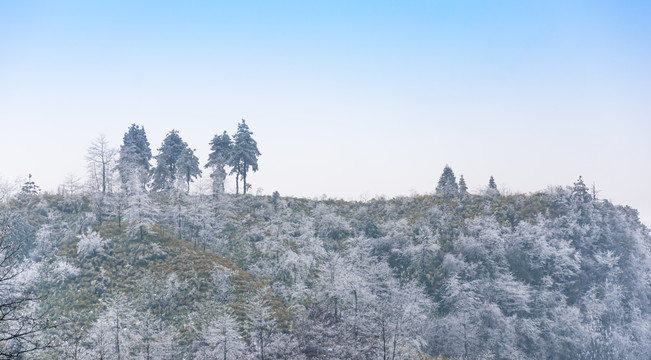 山区雪景