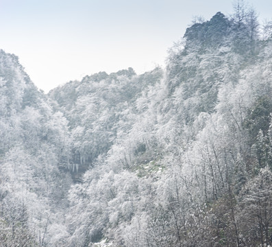 山区雪景