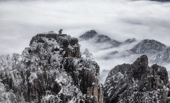 水墨黄山