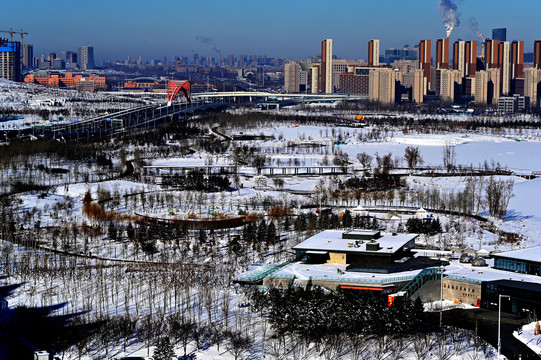 南溪湿地雪景