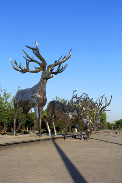 鹿雕塑