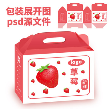 新鲜草莓礼盒包装