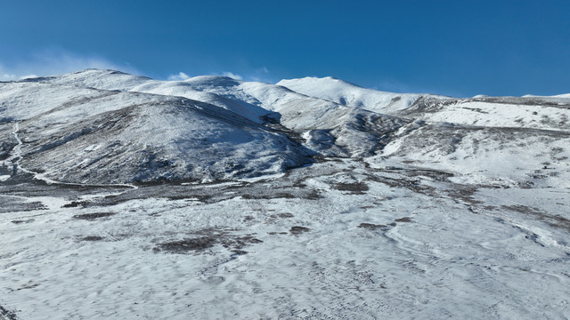 川藏高原四川理塘冬季雪山