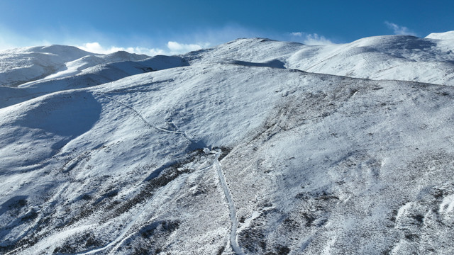 川藏高原四川理塘冬季雪山