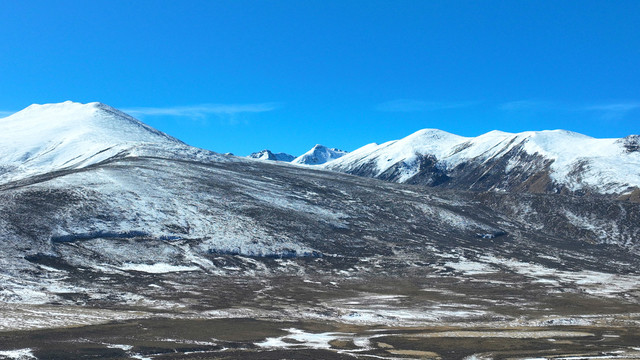 四川理塘高山雪山河流峡谷风光