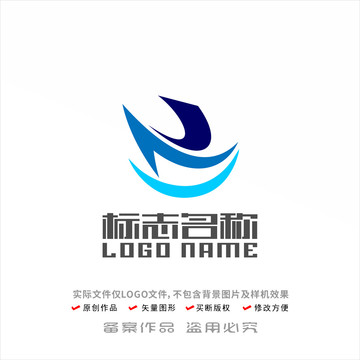 RK字母标志帆船LOGO