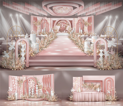 法式粉色小香风婚礼设计
