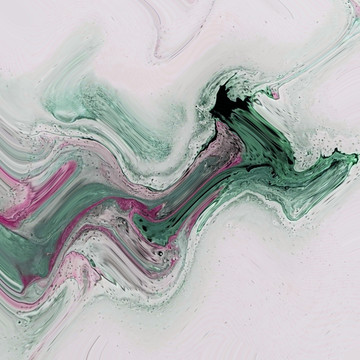 圆形山水画
