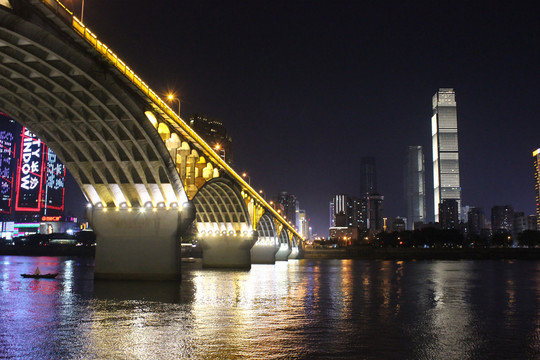 长沙橘子洲大桥夜景