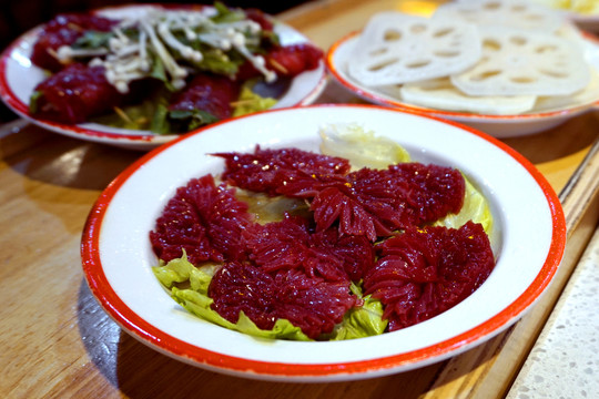 重庆传统火锅菜品食材鸭胗花