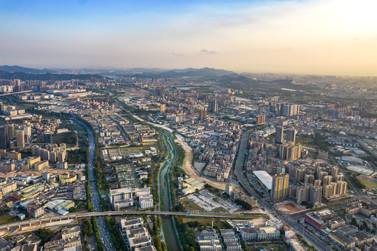 广东深圳光明区城市风光