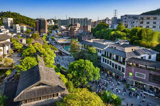 广东深圳龙岗甘坑客家小镇风光